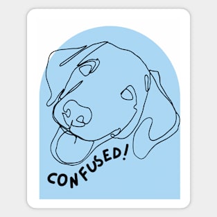 Dog saying Confused!,brafdesign Magnet